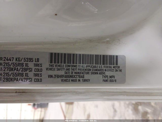 ZFBHRFAB6N6X27646 RAM Promaster City Cargo Van