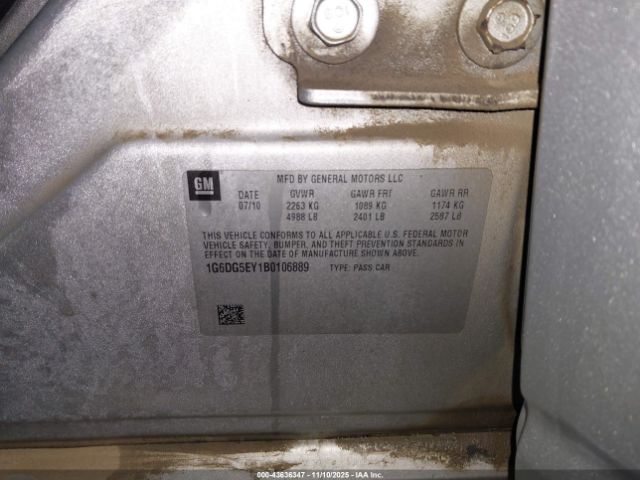 2011 CADILLAC CTS 1G6DG5EY1B0106889 Photo 8