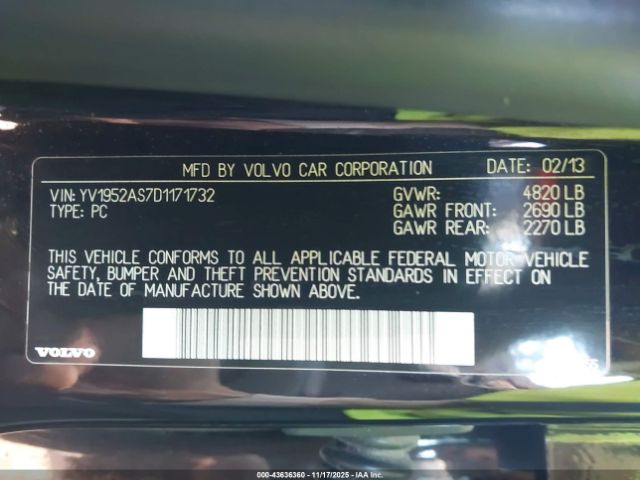 2013 VOLVO S80 YV1952AS7D1171732 Photo 8