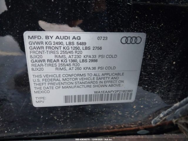 2023 AUDI Q5 WA1EAAFY2P2182380 Photo 8