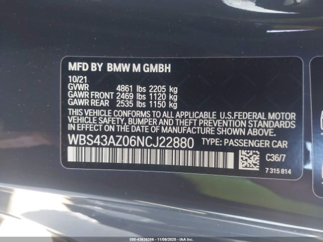 2022 BMW M4 WBS43AZ06NCJ22880 Photo 8