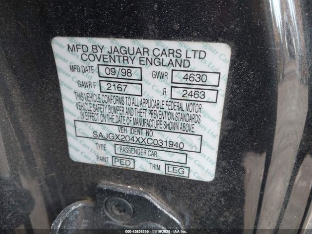 1999 JAGUAR XK8 SAJGX204XXC031940 Photo 8