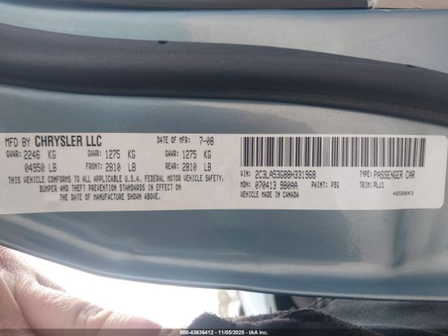 2008 CHRYSLER 300 2C3LA53G88H331968 Photo 8