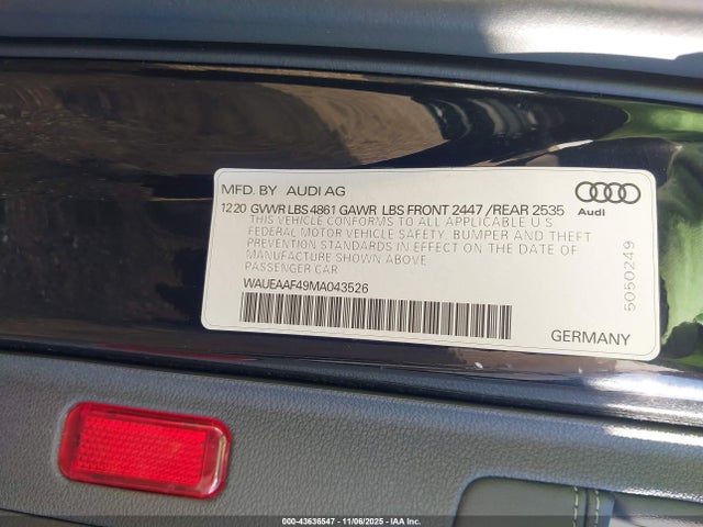 2021 AUDI A4 WAUEAAF49MA043526 Photo 8