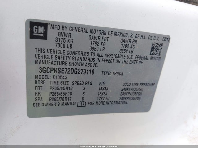 2013 CHEVROLET SILVERADO 1500 3GCPKSE72DG279110 Photo 8