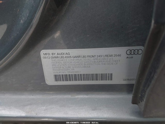 2013 AUDI A4 WAUFFAFL1DN023051 Photo 8