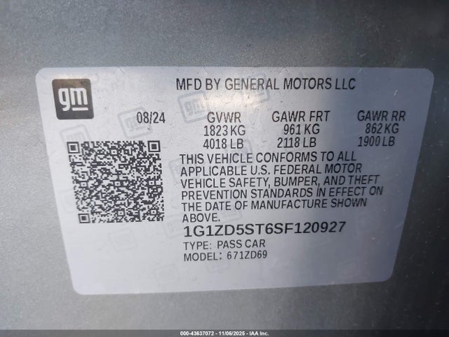 2025 CHEVROLET MALIBU 1G1ZD5ST6SF120927 Photo 8