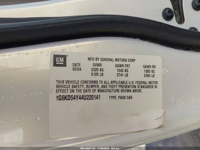 2004 CADILLAC DEVILLE 1G6KD54Y44U220141 Photo 8