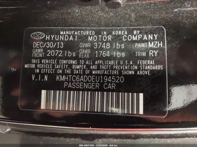 2014 HYUNDAI VELOSTER KMHTC6AD0EU194520 Photo 8