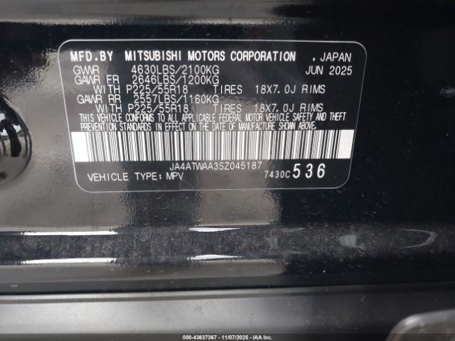 2025 MITSUBISHI ECLIPSE CROSS JA4ATWAA3SZ045187 Photo 8