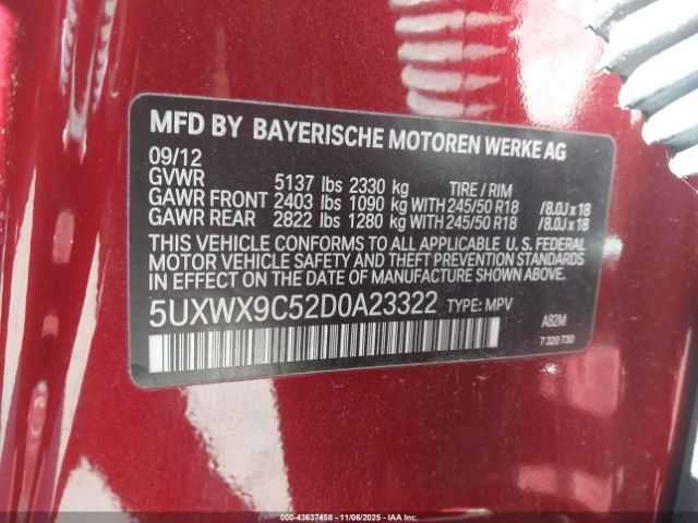2013 BMW X3 5UXWX9C52D0A23322 Photo 8