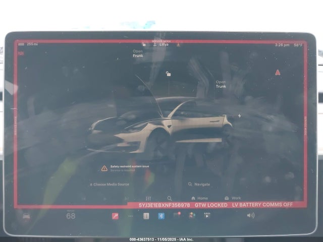 2022 TESLA MODEL 3 5YJ3E1EBXNF356978 Photo 6