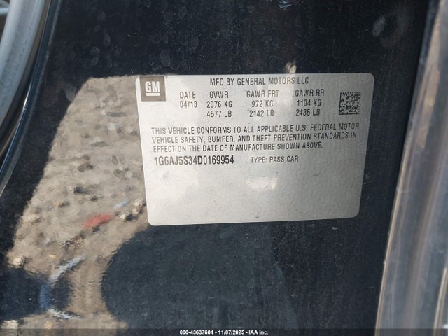 2013 CADILLAC ATS 1G6AJ5S34D0169954 Photo 8