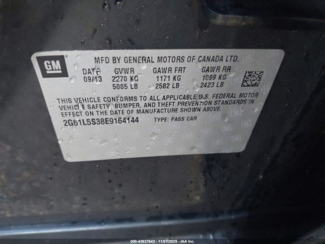 2014 CADILLAC XTS 2G61L5S38E9164144 Photo 8