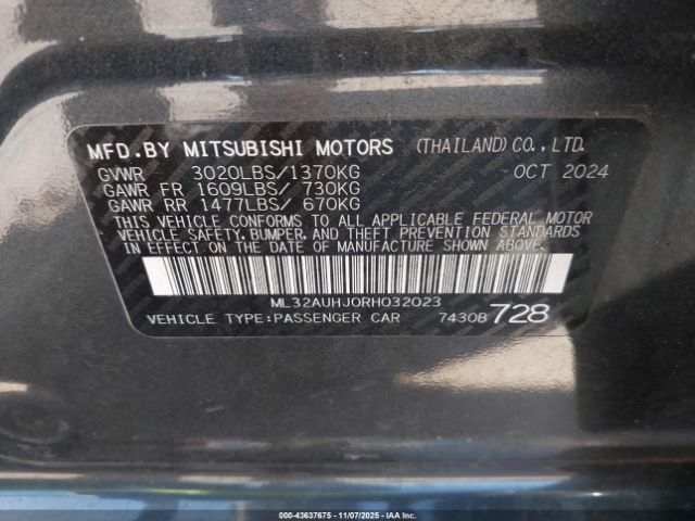 2024 MITSUBISHI MIRAGE ML32AUHJ0RH032023 Photo 8