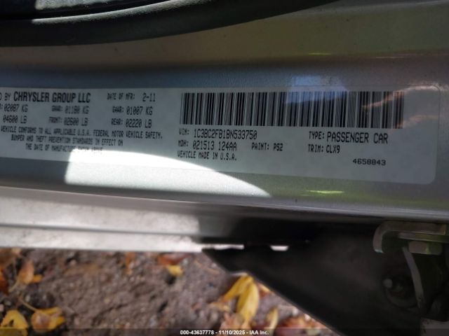 2011 CHRYSLER 200 1C3BC2FB1BN533750 Photo 8