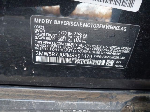2021 BMW 330I 3MW5R7J04M8B91479 Photo 8