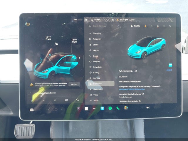 Aukcja sprzedaży 2023 Tesla Model 3 Rear-wheel Drive, vin: 5YJ3E1EA7PF436099, numer aukcji: 43637955