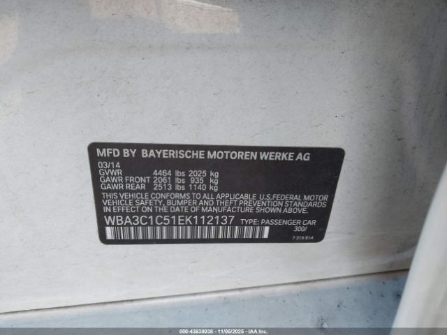 2014 BMW 328I WBA3C1C51EK112137 Photo 8