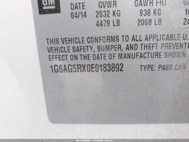 2014 CADILLAC ATS 1G6AG5RX0E0183892 Photo 8