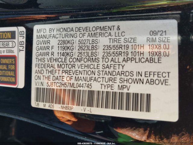 2021 ACURA RDX 5J8TC2H57ML044745 Photo 8