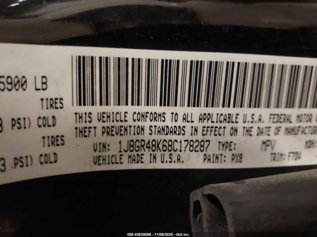 2008 JEEP GRAND CHEROKEE 1J8GR48K68C178287 Photo 8