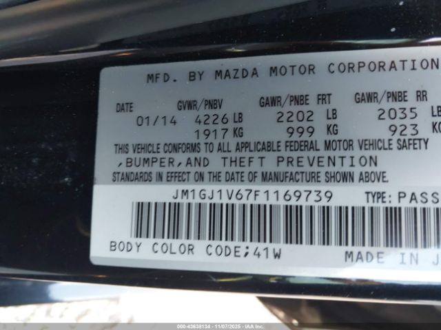 2015 MAZDA MAZDA6 JM1GJ1V67F1169739 Photo 8