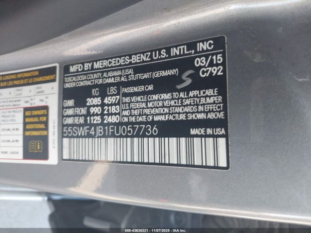 2015 MERCEDES-BENZ C 300 55SWF4JB1FU057736 Photo 8