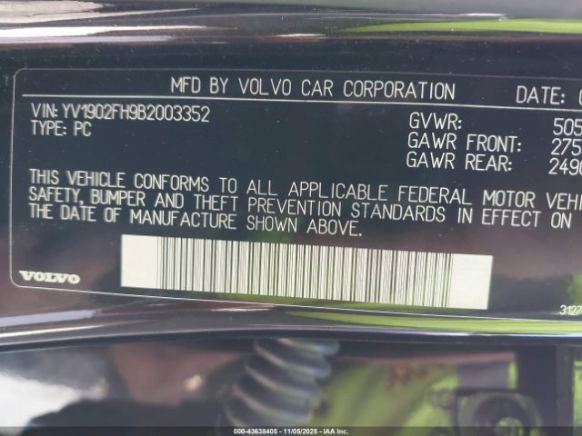 2011 VOLVO S60 YV1902FH9B2003352 Photo 8