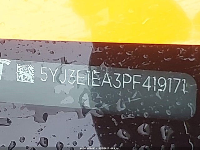 Продажа на аукционе авто 2023 Tesla Model 3 Rear-wheel Drive, vin: 5YJ3E1EA3PF419171, номер лота: 43638493