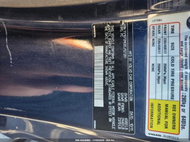 2012 VOLVO C70 YV1672MC0CJ127281 Photo 8