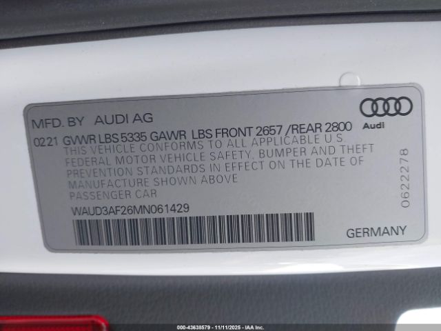 2021 AUDI A6 WAUD3AF26MN061429 Photo 8
