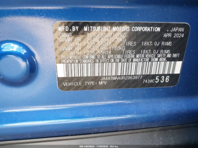 2024 MITSUBISHI ECLIPSE CROSS JA4ATWAA9RZ063977 Photo 8