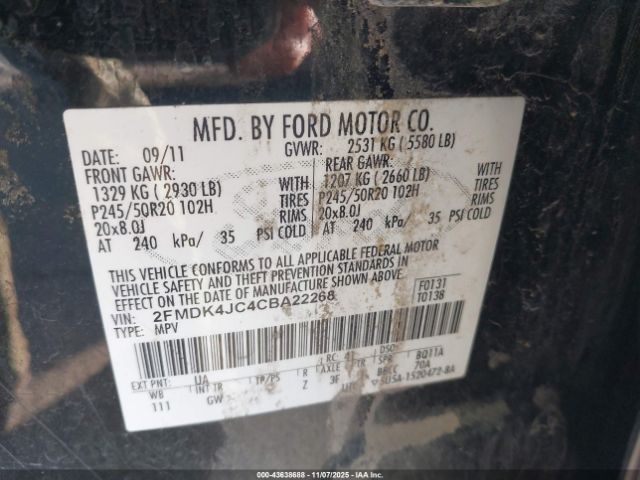2012 FORD EDGE 2FMDK4JC4CBA22268 Photo 8