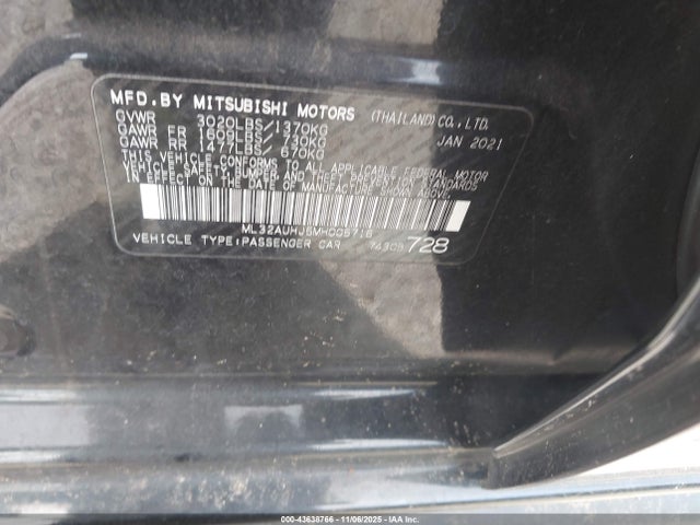 2021 MITSUBISHI MIRAGE ML32AUHJ5MH005716 Photo 8
