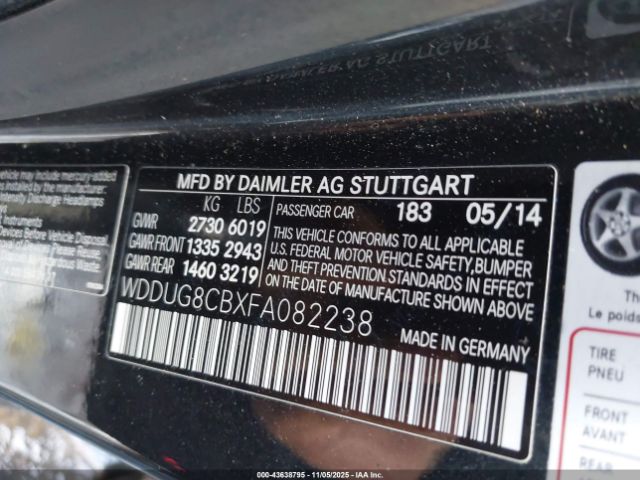 2015 MERCEDES-BENZ S 550 WDDUG8CBXFA082238 Photo 8