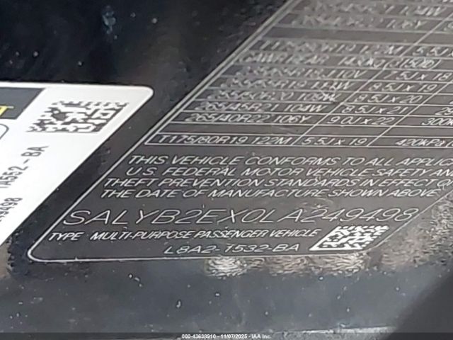 2020 LAND ROVER RANGE ROVER VELAR SALYB2EX0LA249498 Photo 8