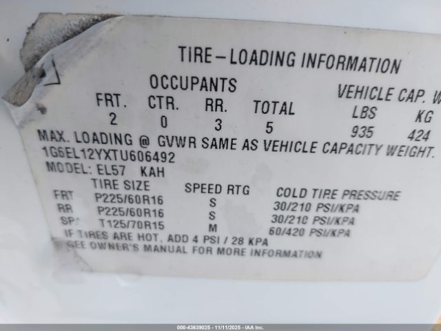 1996 CADILLAC ELDORADO 1G6EL12YXTU606492 Photo 8