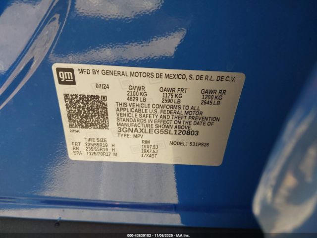 2025 CHEVROLET EQUINOX 3GNAXLEG5SL120803 Photo 8