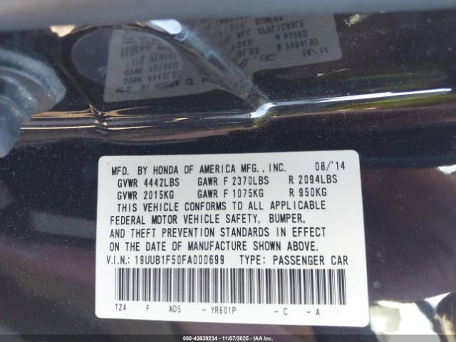 2015 ACURA TLX 19UUB1F50FA000699 Photo 8