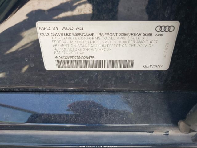 2013 AUDI S8 WAUD2AFD7DN028475 Photo 8