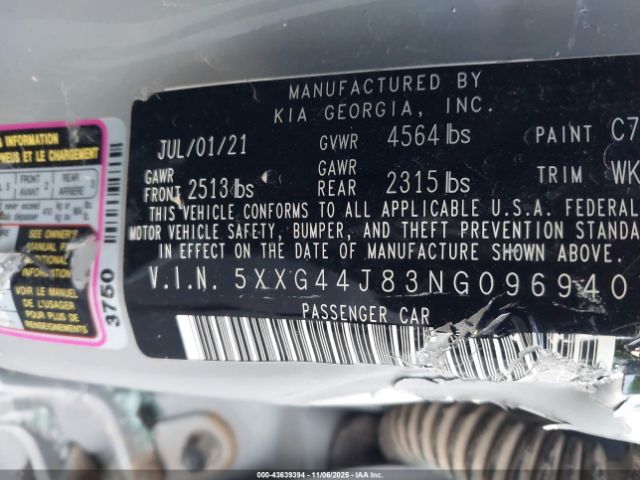 2022 KIA K5 5XXG44J83NG096940 Photo 8