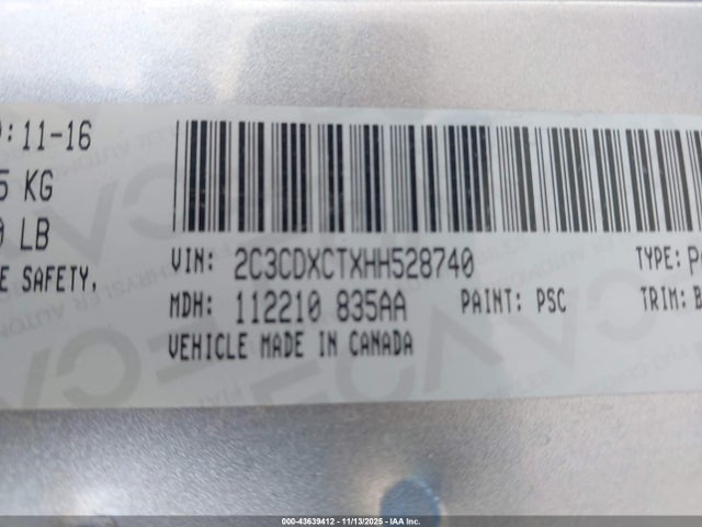 2C3CDXCTXHH528740 Dodge Charger R/t Rwd