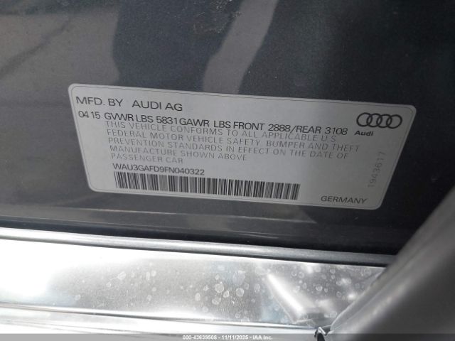 2015 AUDI A8 L WAU3GAFD9FN040322 Photo 8