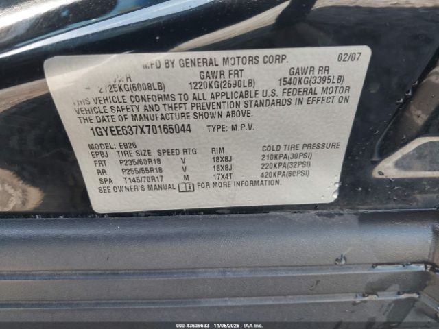 2007 CADILLAC SRX 1GYEE637X70165044 Photo 8