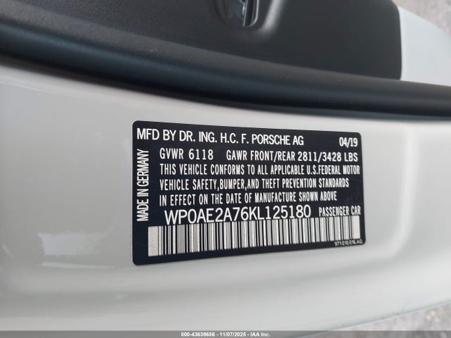 2019 PORSCHE PANAMERA E-HYBRID WP0AE2A76KL125180 Photo 8