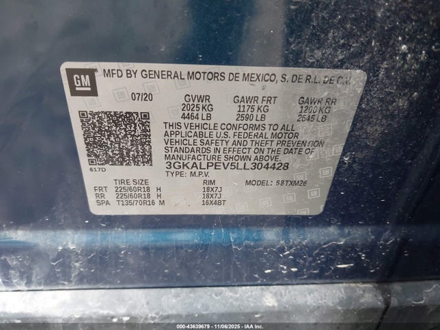 2020 GMC TERRAIN 3GKALPEV5LL304428 Photo 8