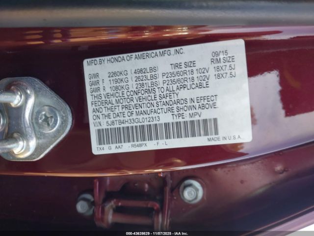 2016 ACURA RDX 5J8TB4H33GL012313 Photo 8