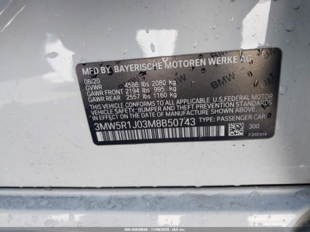 2021 BMW 330I 3MW5R1J03M8B50743 Photo 8