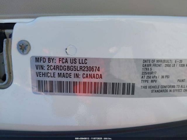 2020 DODGE GRAND CARAVAN 2C4RDGBG5LR230674 Photo 8